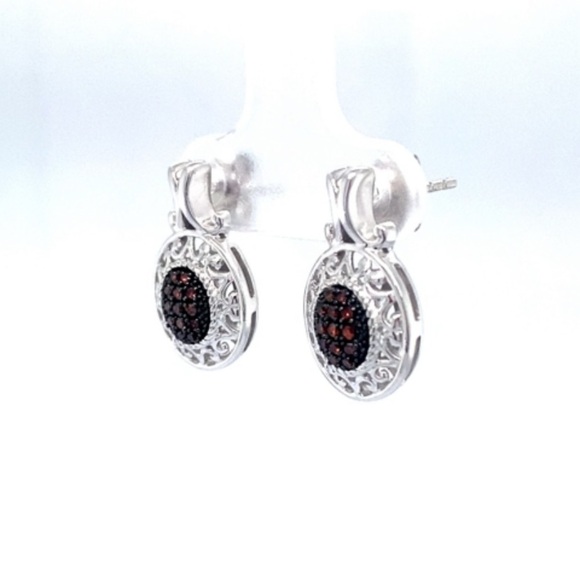18k Chocolate Brown Natural Diamonds Earrings - Picture 6 of 13